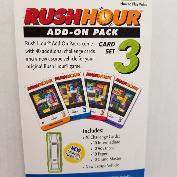RUSH HOUR CARD SET 3 SEALED Limo Add-On For The Original Traffic Jam Puzzle Game - Picture 6 of 6